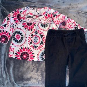 Carter’s cute pink black white silver set